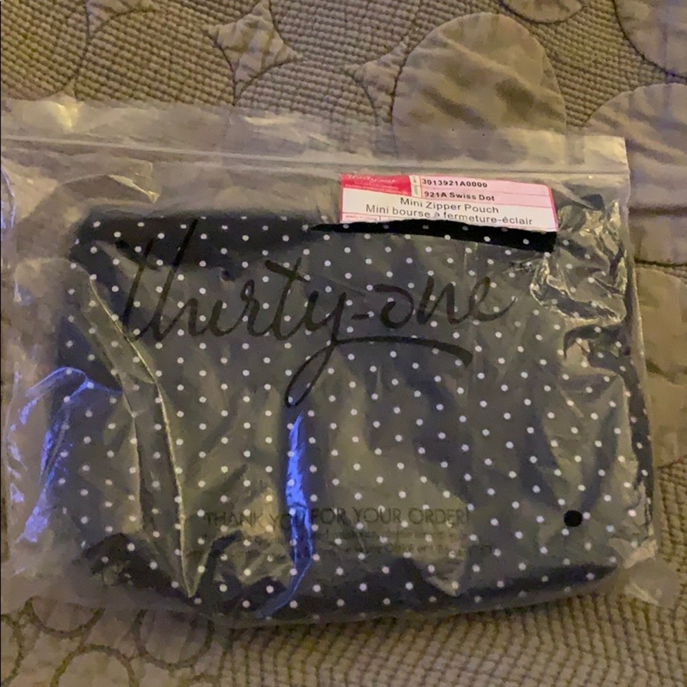 COPY - Polka Dot Zipper Pouch - small - NWT